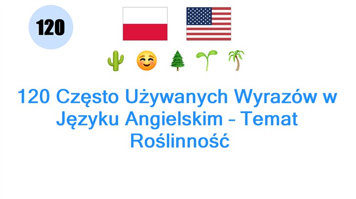120 Często Używanych Wyrazów w Języku Angielskim – Temat: Roślinność